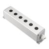 KKFAUS Metal Aluminum Pushbutton Industrial Home Control Switch Box 16mm 19mm 22mm 1/2/3/4/5/6 Holes 45 * 45mm 45 * 65mm (Color : 6Hole, Size : 19mm 45x65mm) view 1