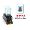 KKFAUS Intermediate Relay HH54P MY4NJ Micro Small Electromagnetic Relay AC/DC 12V 24V AC110V 220V 380V with 14 pins Socket Base PYF14A (Size : DC 12V) view 2