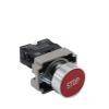 KKFAUS Button Switch self Reset XB2 Small Mushroom Head Emergency Stop 22mm knob Key Start inching Power on XB2-BS542 XB2-BA31 XB2-BA42 (Color : XB2-BA4342 Stop) view 1