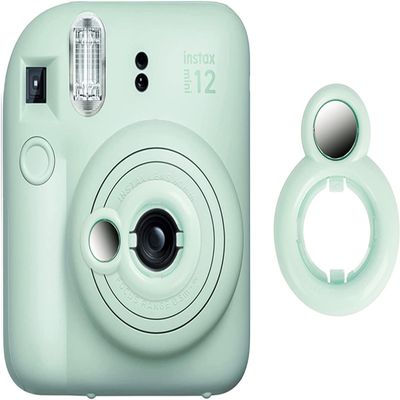 generic TYUANDOUER Close Up Lens Compatible for Fujifilm Instax Mini 12 Instant Camera with Self-Portrait Mirror, Fuji Mini 12 Selfie Lens Selfie Mirror Accessories - Green