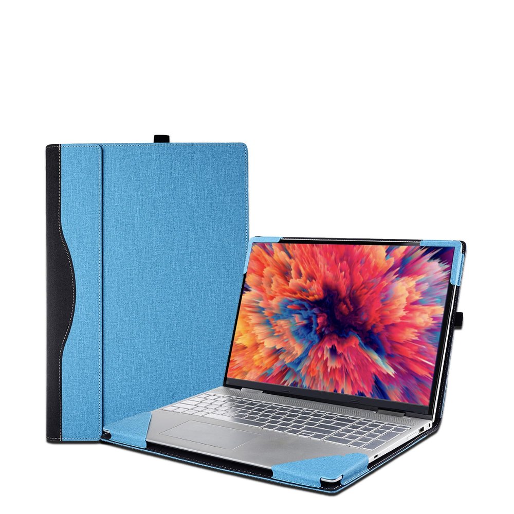 16 inch Laptop Case Cover for HP EliteBook 860/865 G9 G10 Sleeve & ZBook Firefly,Detachable PU Leather Protective Shell Bag with Pen Holder(Light Blue)