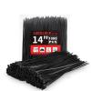 Zip Ties 14 inch(1000 Pack), 60 lb, Black Heavy Duty Wire Ties, UV Resistant Cable Ties for Indoor and Outdoor Use, LOCKLOCK view 1