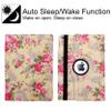 Wireless City 360 Rotation Case Fit to iPad 9.7 Inch 2018 2017/ fit iPad Air 2 Case -360-Degree Rotating Stand Protective Cover Smart Case with Auto Sleep/Wake 5th/6th Gen (Pink Flower Design) view 3