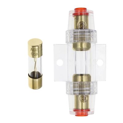 1Set 30A 40A 50A 60A 70A 80A 100A AGU 10 * 38MM Fuse & Holder Car A-dio Refit Fuse Holder Car Stereo A-dio Circuit Breaker Inline (Size : 70A)