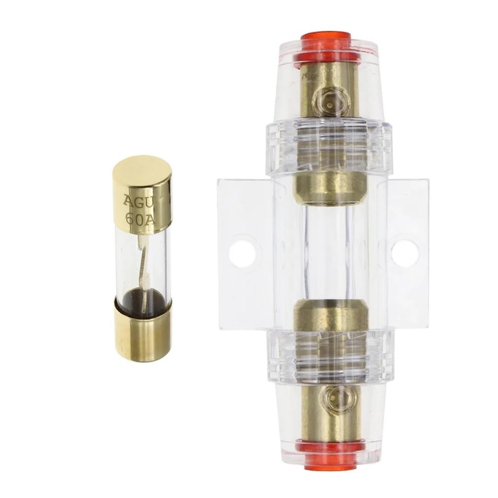 1Set 30A 40A 50A 60A 70A 80A 100A AGU 10 * 38MM Fuse & Holder Car A-dio Refit Fuse Holder Car Stereo A-dio Circuit Breaker Inline (Size : 70A)