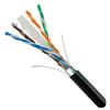 1000 FT CAT 6 Double Jacket CABLE COMMERCIAL GRADE DIRECT BURIAL OUTDOOR UP to 10 Gbps SPEED - Cat6 WIRE Shielded - 1000ft Black view 2
