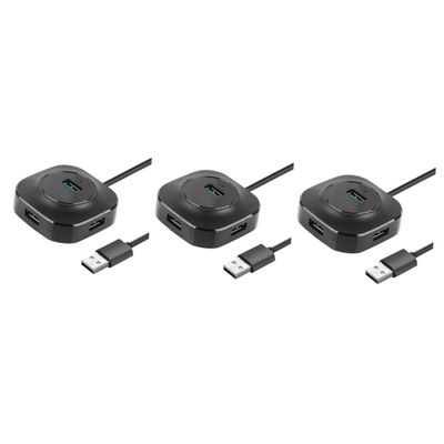 Hemoton 3pcs USB Hub Port High-Speed Data Splitter for Laptops Tablets and Phones Compact Silver Design for Expansion and Fast Transfers up to Mbps