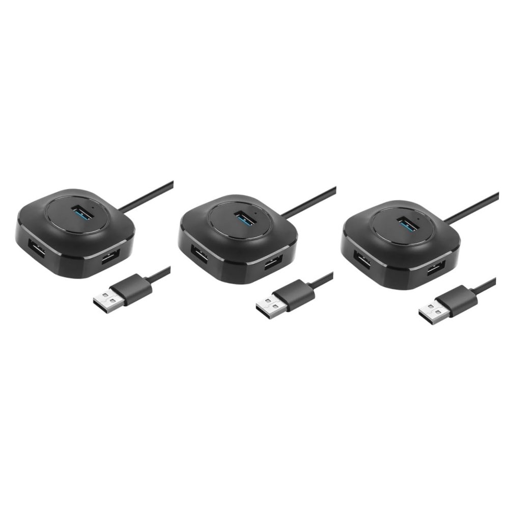 Hemoton 3pcs USB Hub Port High-Speed Data Splitter for Laptops Tablets and Phones Compact Silver Design for Expansion and Fast Transfers up to Mbps