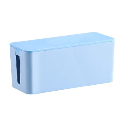 Cable Organizer Box Multifunctional Cable Management Box Power Board Storage Box Desktop Plastic Organizer for Cable and Cord Management, Storage and Holder Cable Management Box (Color : Bigblue Mug