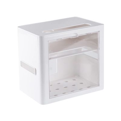 Cable Organizer Box Simple Socket and Power Cord Storage Box Router Storage Box, Double-Layer Cable Management Box to Hide Wires Power Strips, ABS Material Cable Management Box (Color : White)