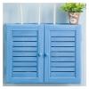 Cable Organizer Box Wall-Mounted Perforation-Free Set-top Box Router Storage Box Wooden Frame Household Power Distribution Box Cover Shielded Router Cable Cable Management Box (Color : Bigblue Mug, view 1