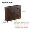 Cable Organizer Box Wall-Mounted Perforation-Free Set-top Box Router Storage Box Wooden Frame Household Power Distribution Box Cover Shielded Router Cable Cable Management Box (Color : Bigblue Mug, view 2