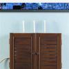 Cable Organizer Box Wall-Mounted Perforation-Free Set-top Box Router Storage Box Wooden Frame Household Power Distribution Box Cover Shielded Router Cable Cable Management Box (Color : Bigblue Mug, view 3