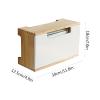 WAOCEO Cable Organizer Box Wall-Mounted Cable Management Box Punch-Free Wooden Cable Storage Box Organizer Hidden Wall Switches and Sockets Cable Box with Spring Hinge Cable Management Box view 2