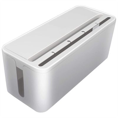 Cable Organizer Box Cable Management Box Socket Board and Power Cord Protector Wire Hidden Box Computer TV Cable and Power Board Storage Box Under The Desk Cable Management Box