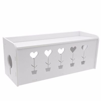 Cable Organizer Box Rectangular Cable Storage Box Wire Management Socket Power Cord Storage Box Cable Storage Manager Box is Suitable for TV Computer or Office Cable Management Box