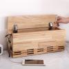 WAOCEO Cable Organizer Box Wooden Cord Organizer Cable Tidy Box Large Storage Wires Keeper Holder to Hide and Organize Electrical Cords, Surge Protection and Children Safety Cable Management Box view 4