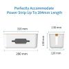 Cable Organizer Box Cable Manager Box Hard Plastic Desktop Cable Management Box with Cover for Home Office Cable Winder Storage Cable Management Box (Color : Large White) view 3