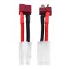 JOROBURO 2Pcs Set T Plug Male to Female Cable, Power Adapter RC Receiver T Plug Cable Adapter, 14AWG Deans to Adapter T Style Deans Connector Adapter Stecker T Plug Female Male Adapter Cable view 1