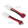 JOROBURO 2Pcs Set T Plug Male to Female Cable, Power Adapter RC Receiver T Plug Cable Adapter, 14AWG Deans to Adapter T Style Deans Connector Adapter Stecker T Plug Female Male Adapter Cable view 2