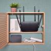 WAOCEO Cable Organizer Box Router Storage Box Simple Cable Management Box Multifunctional Wooden Wall Mounted Storage Box for Power Strip/Chargers/Adapters/Router Cable Management Box (Size : L) view 4