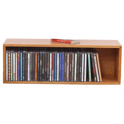 SBOJI CD Rack CD Storage Box Desktop Display Rack Stackable Media Storage Rack Shelf Organizer, 50*17*16.5cm