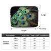 Green Peacock Feather Laptop Sleeve Case 13 inch Laptop Bag Shockproof Protective Notebook Case Computer Carrying Bag Case view 2