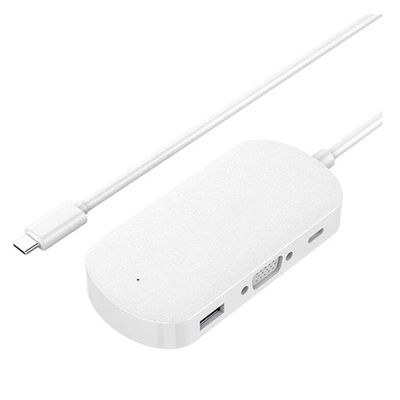 USB Hub USB C HUB Type C to Multi USB 3.0 Type C HUB VGA Adapter Dock PC Accessories USB C Splitter (Color : Black) (White)