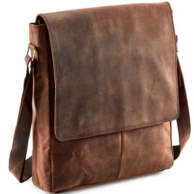 Unisex Leather Satchel, Business Travel Messenger Bags Laptop Case Buffalo Leather Briefcase Messenger Bag Crossbody Bag Shoulder case Laptop bag Document Bag Sling (18x13x6)