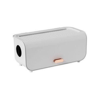 1PCS Cable Storage Box,Plastic Router Board Bracket Power Line Storage Case Cable Winder Organizer(White)