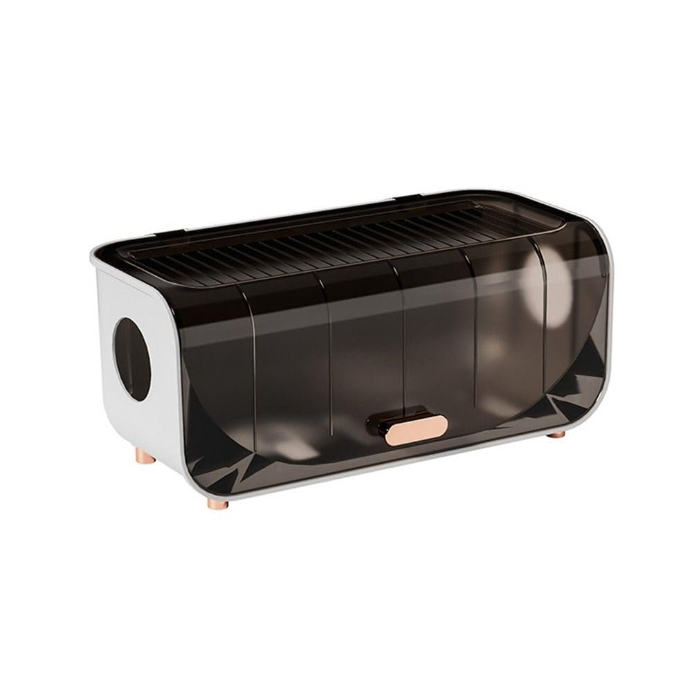 1PCS Cable Storage Box,Plastic Router Board Bracket Power Line Storage Case Cable Winder Organizer(Brown)