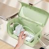 1PCS Cable Storage Box,Plastic Router Board Bracket Power Line Storage Case Cable Winder Organizer(Brown) view 4