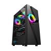 ARrase Mid-Tower Case,Transparent Acrylic Side Panel Desktop Case,DIY Case,Supports ATX/M-ATX/ITX,6 Fans,Top-Mounted I/O Panel (Color : Black), 18648 view 1