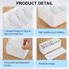 Tatuo 2 Pcs Cable Organizer Box with Wire Ties, Plastic Cord Storage Box with Lid, Electronics Organizer for Home Office Desk Organizers and Accessories (White) view 4