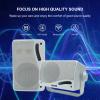 Herdio 3.5" Outdoor Bluetooth Speakers Wired Waterproof, 200W 3 Way Upgrade Premium Wall Mount Speakers, Durable Mountable Loud Sound System for Patio Indoor Deck Garage (White Pair) view 2
