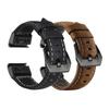 Genuine Leather Strap fit for Garmin Fenix 7X Pro 6X 5X 8X 8 Plus Tactix 7 AMOLED Epix Pro 51mm Enduro 2 Quickfit 26mm Release Strap (Color : Brown Black, Size : 26mm) view 2