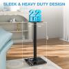 YOMT Universal Speaker Stands Pair for Surround Sound, 28 Inch Floor Speaker Stands with Cable Management Holds 22lbs Bookshelf Speaker Satellite Speaker, 1 Pair view 4