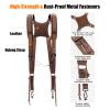 Cwatcun Camera Strap, Camera Harness for Photographers-Leather Dual Camera Neck Shoulder Straps for Canon, Nikon, Sony, Fuji DSLR SLR Mirrorless Camera- 1.0 S Coffee view 2