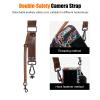 Cwatcun Camera Strap, Camera Harness for Photographers-Leather Dual Camera Neck Shoulder Straps for Canon, Nikon, Sony, Fuji DSLR SLR Mirrorless Camera- 1.0 S Coffee view 3