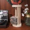 SBOJI CD Rack CD Storage Holder Cd Rack Small Multifunctional Storage Rack Book Shelves Game Disc Rack Media Storage Rack, 40*20*20cm, Natural view 3