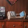 SBOJI CD Rack CD Storage Holder Cd Rack Small Multifunctional Storage Rack Book Shelves Game Disc Rack Media Storage Rack, 40*20*20cm, Natural view 4