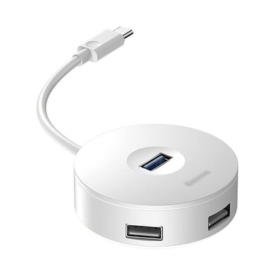 USB Hub USB HUB & USB C HUB to Multi USB3.0 USB 3.0 Splitter for Pro Air Laptop Computer 4 Port Multiple USB Type C HUB (Color : Black-USB) (White)