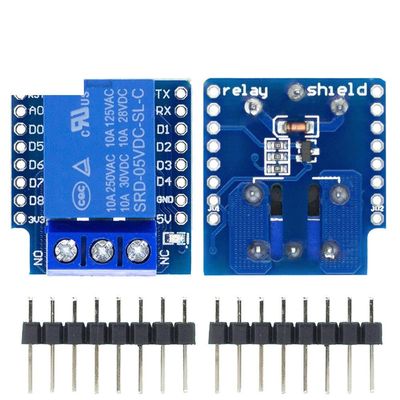 1Set One Channel Wemos D1 Mini Relay Shield Wemos D1 Mini Relay Module for ESP8266 Development Board 1 Channel
