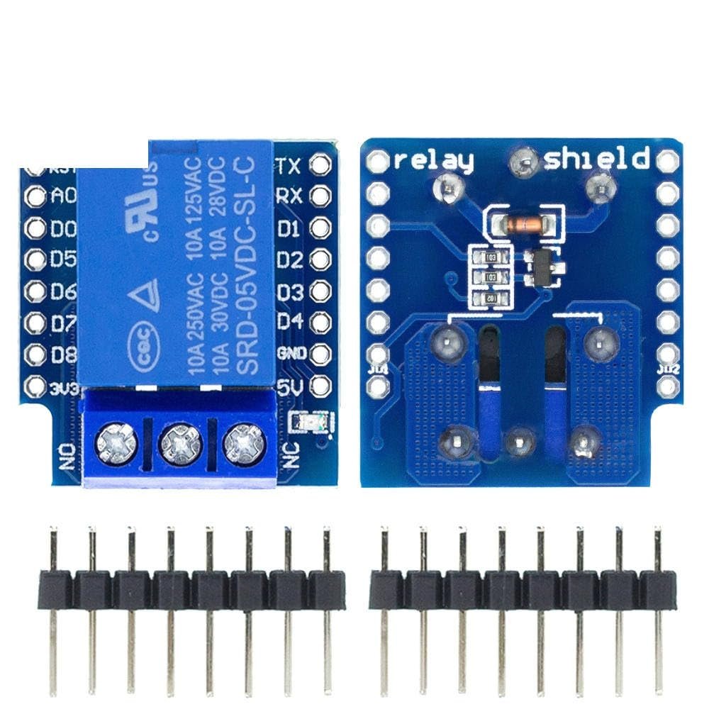 1Set One Channel Wemos D1 Mini Relay Shield Wemos D1 Mini Relay Module for ESP8266 Development Board 1 Channel