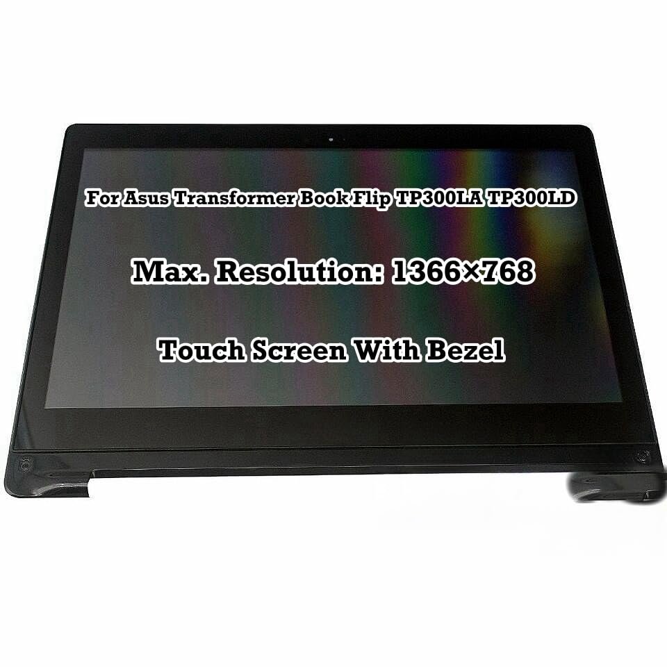 13.3" HD 1366768 LCD Display Touch Screen Assembly Replacement for Asus Transformer Book Flip TP300LA TP300LD
