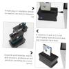 Hemoton USB External Hard Drive Docking Station with Power Supply Supports Desktop and Laptop Hdds Data Transfer Rate Indicator Light for Drive Status Monitoring view 3
