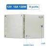 OVCOSER 1PCS CCTV Power Box, 9 Port Channel DC 12V 10A 120W Power Distribution Metal Fuse AC 110-240V Surveillance Camera (Size : 110V, Color : 120W) view 2