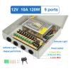 OVCOSER 1PCS CCTV Power Box, 9 Port Channel DC 12V 10A 120W Power Distribution Metal Fuse AC 110-240V Surveillance Camera (Size : 110V, Color : 120W) view 4