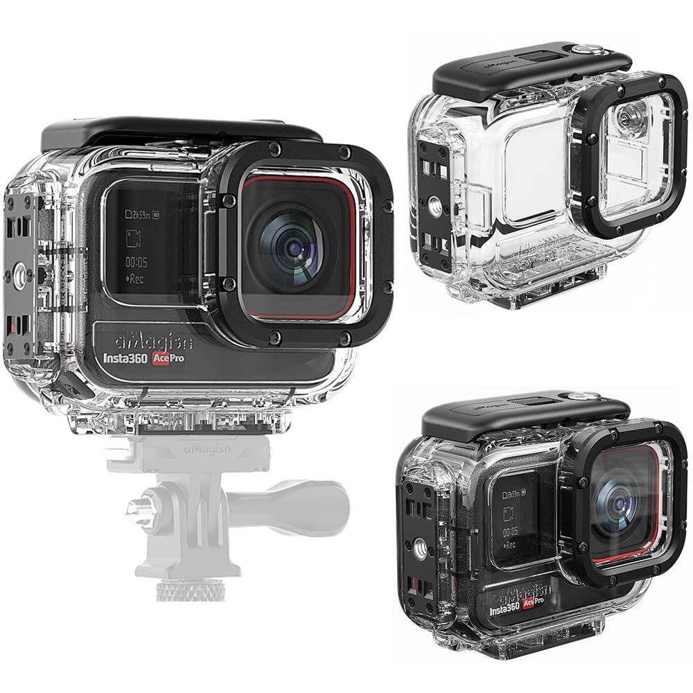 Coyktonty Waterproof Case Diving Case for Insta360 Ace Pro/Ace,60 M Underwater Photography Protective Case Accessory,Support Horizontal/Vertical Shooting (for Ace Pro)