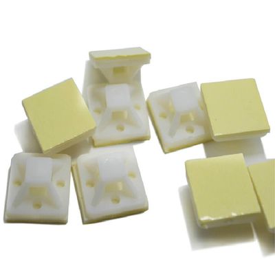 100pcs 20x20mm Plastic Mounts Self Adhesive Backed Cable Management Tie Mounts